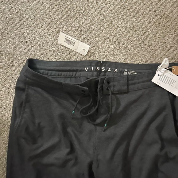 VISSLA Sofa Surfer Pant Men's Charcoal M Athletic Poly Stretch Jogger - Picture 5 of 6